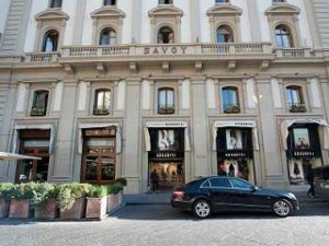 entrance hotel savoy in florence italy